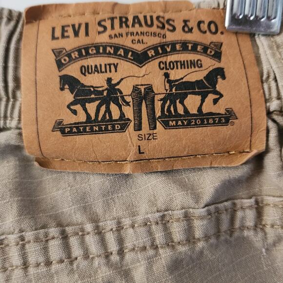 Levi's Tan Elastic Waist Pull On Jogger Size Large - Picture 6 of 6